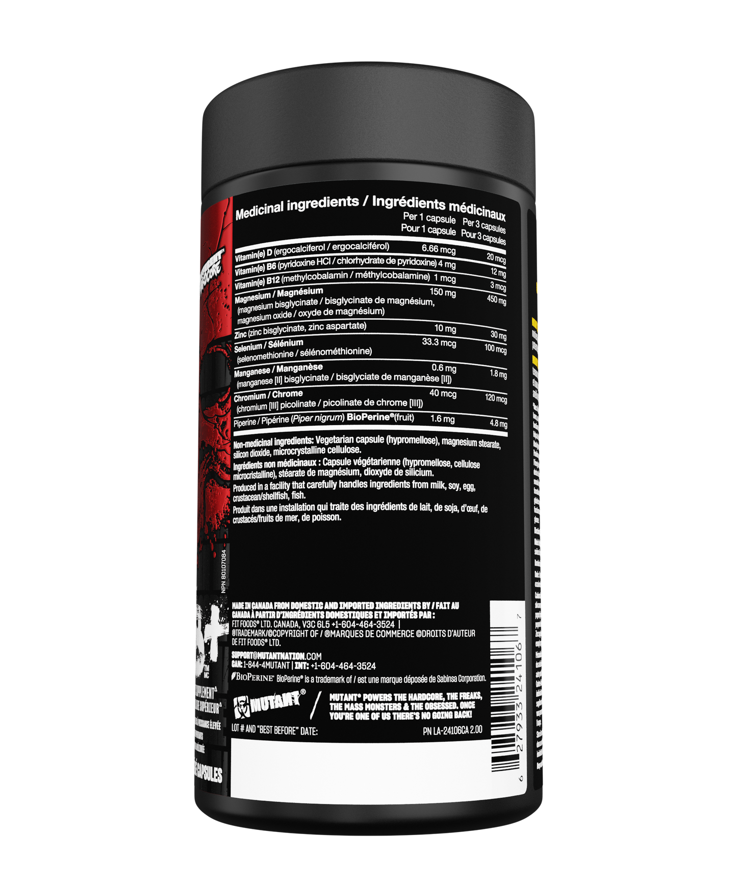 Mutant Test Core Series ZM8+ 90 Capsules