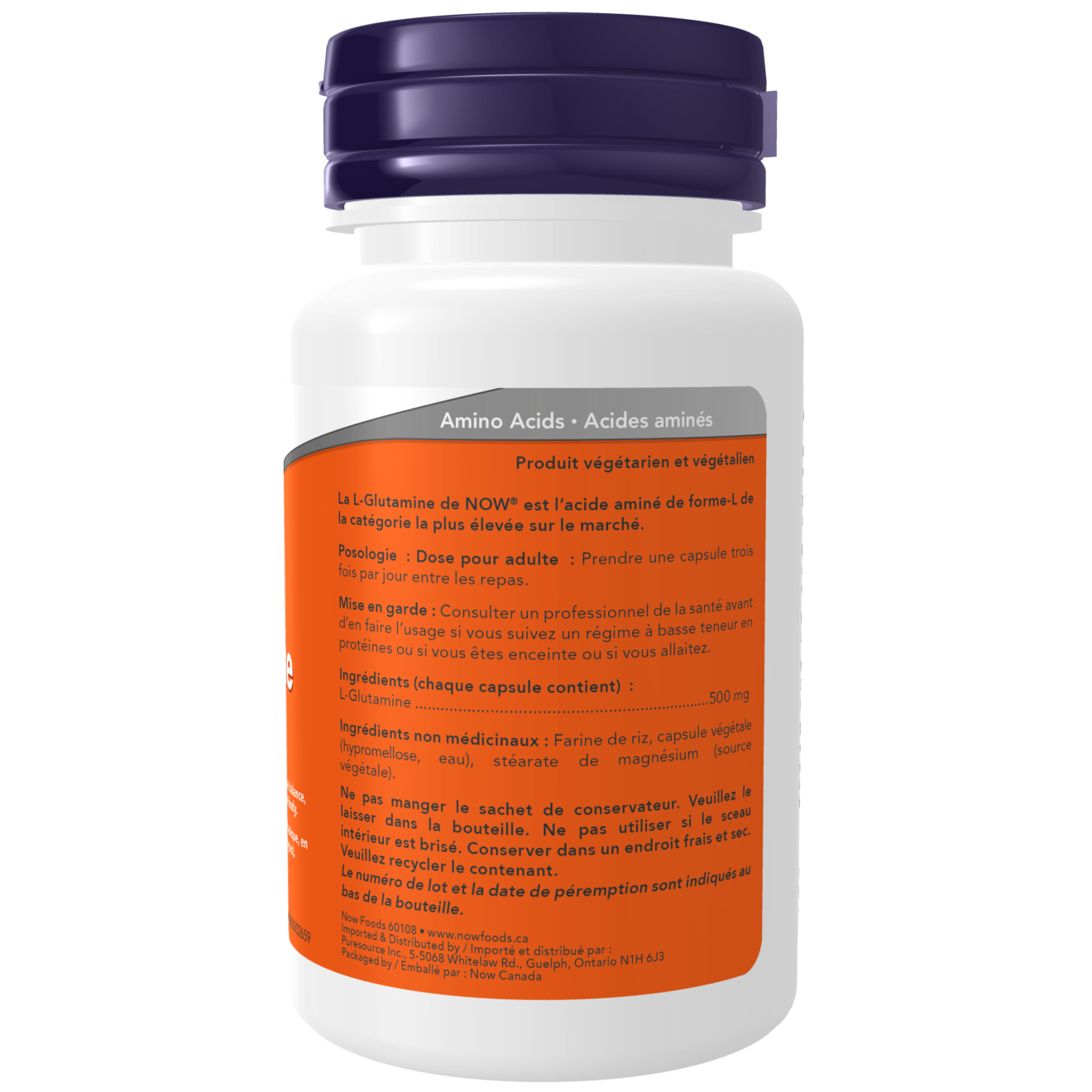 Now- L-Glutamine 500 mg 120 caps