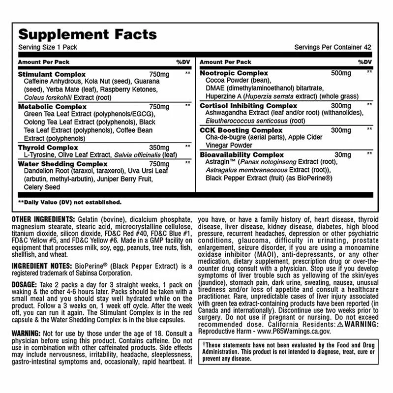 Animal Cuts All-in-One Complete Fat Burner Supplement
