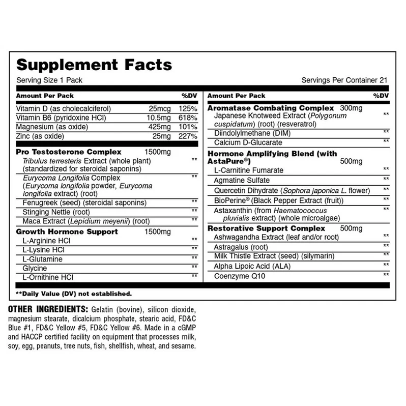 Animal Stak - Natural Hormone Booster Supplement
