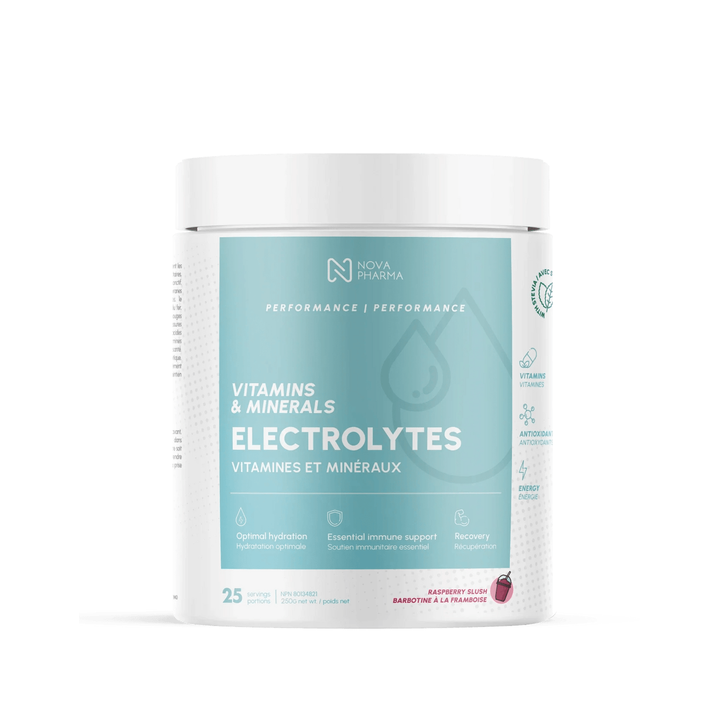 Nova Pharma Electrolytes Raspberry Slush - PeakPro Performmance Supplements