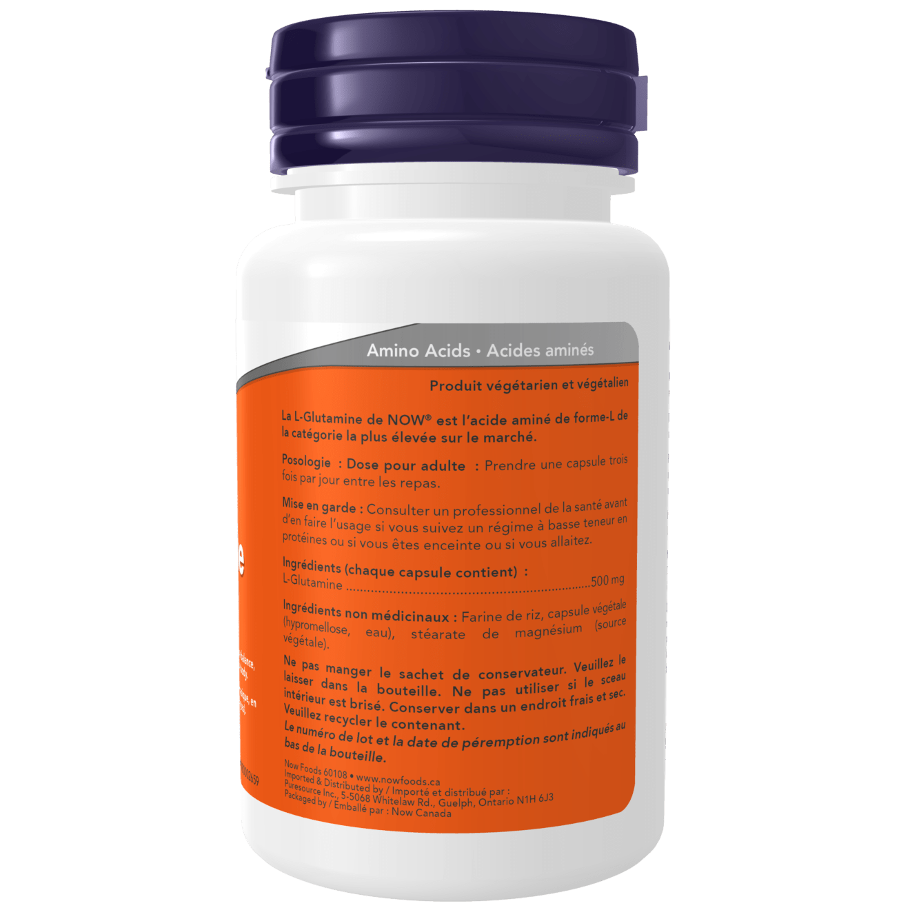 Now - L - Glutamine 500 mg 120 caps - PeakPro Performmance Supplements