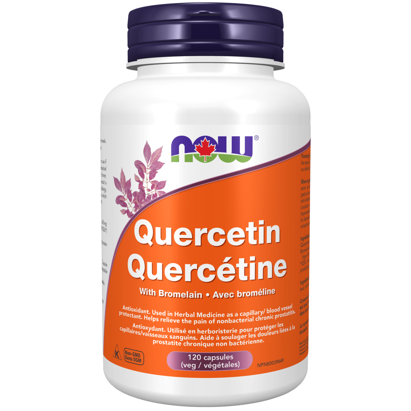 Now Quercetin with Bromelain 120 Veg Capsules - PeakPro Performmance Supplements
