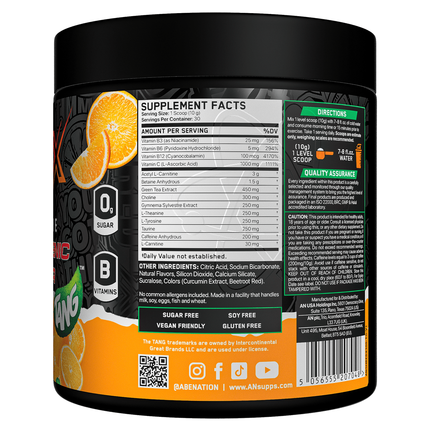 ShredX Extreme Thermogenic powder Tang Orange - PeakPro Performmance Supplements