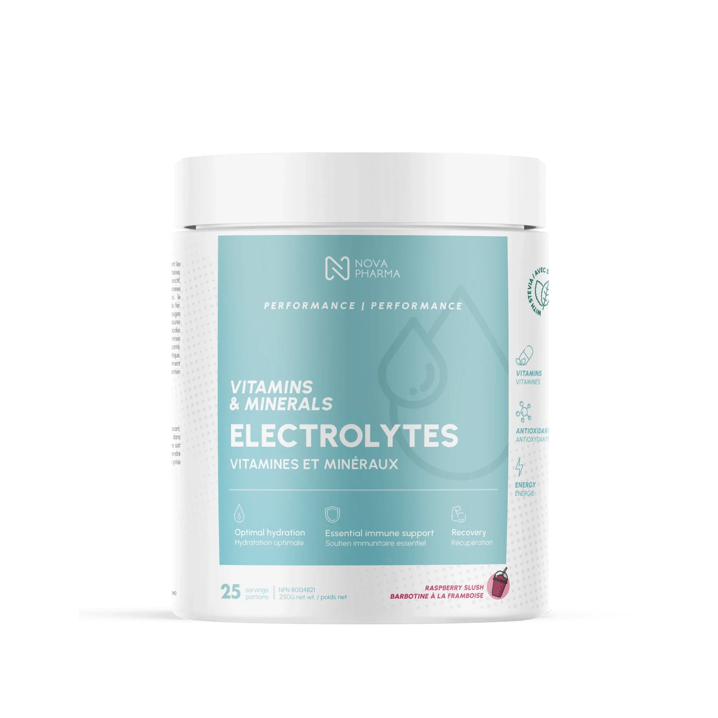 Nova Pharma Electrolytes Raspberry Slush - PeakPro Performmance Supplements