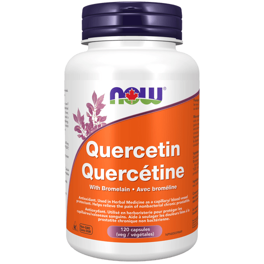 Now Quercetin with Bromelain 120 Veg Capsules - PeakPro Performmance Supplements